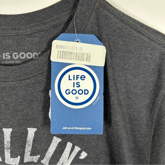 NWT Life is Good Men's Gray Grillin Like a Villain Graphic T-Shirt Small - Picture 8 of 8